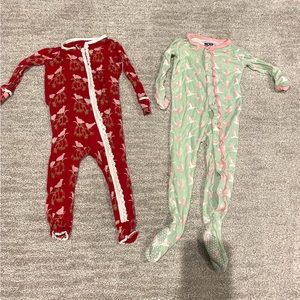 Kickee Pants sleepers! 9-12 months. GUC! ridiculously soft viscose fabric